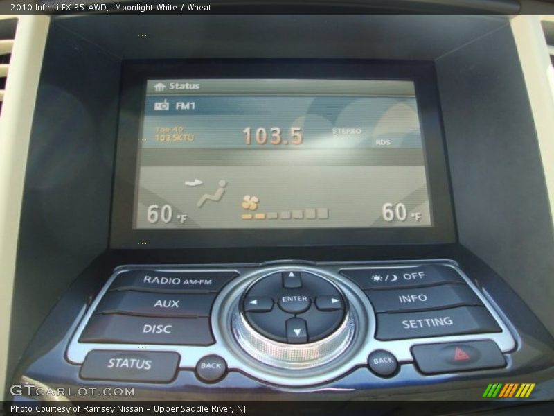 Moonlight White / Wheat 2010 Infiniti FX 35 AWD