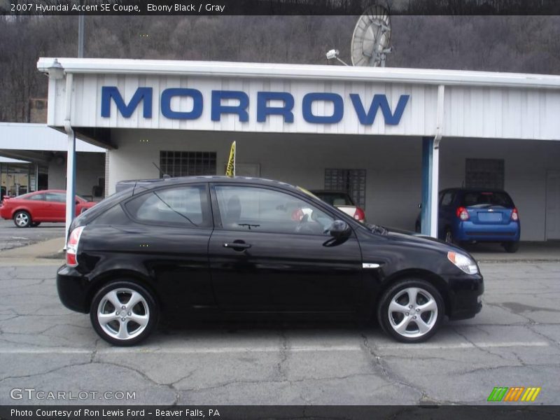 Ebony Black / Gray 2007 Hyundai Accent SE Coupe