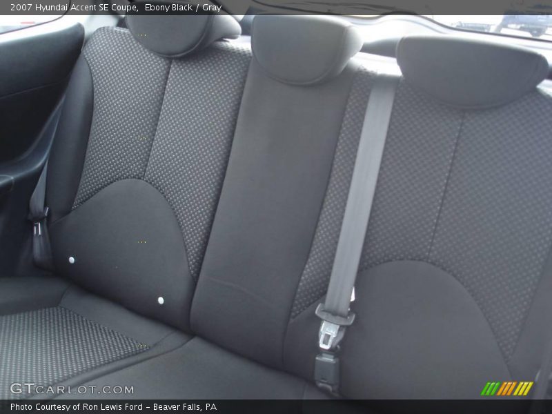 Ebony Black / Gray 2007 Hyundai Accent SE Coupe