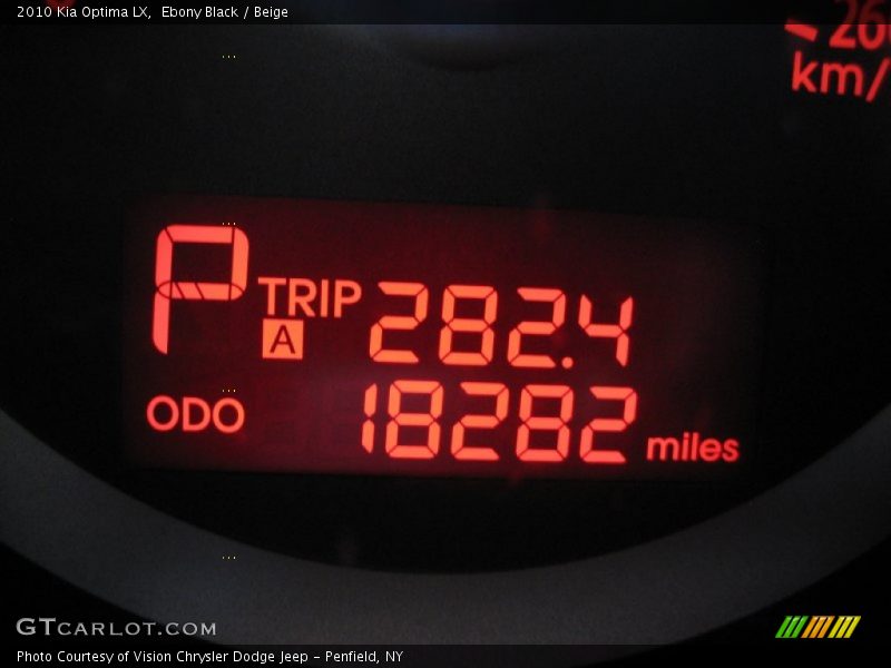 Ebony Black / Beige 2010 Kia Optima LX