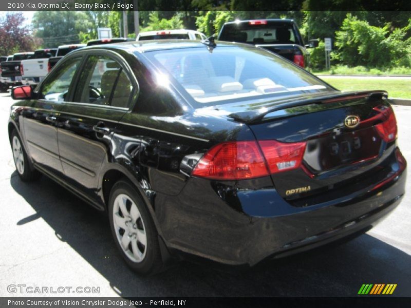Ebony Black / Beige 2010 Kia Optima LX