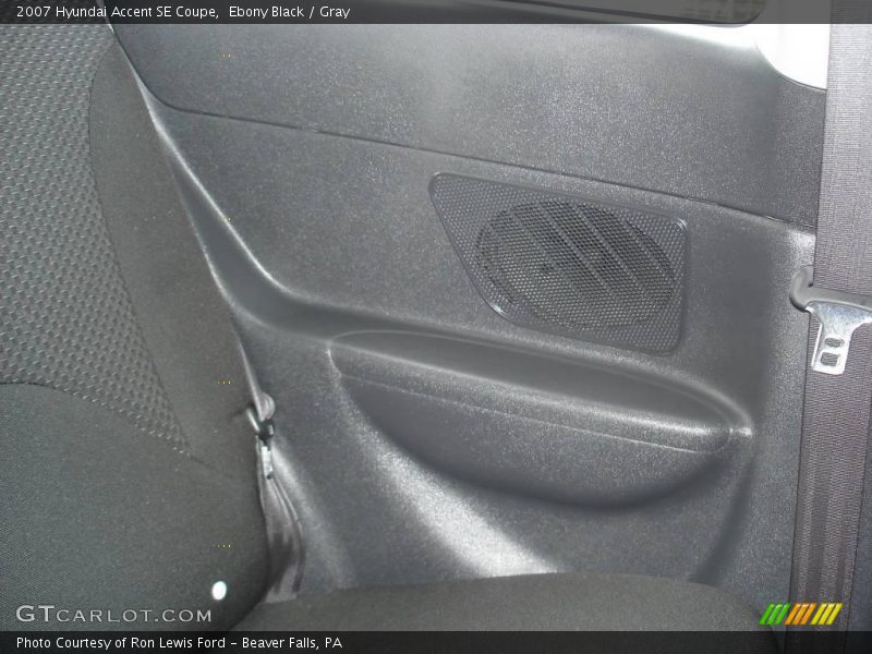 Ebony Black / Gray 2007 Hyundai Accent SE Coupe