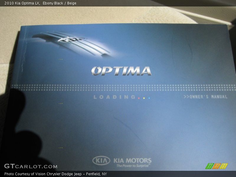 Ebony Black / Beige 2010 Kia Optima LX