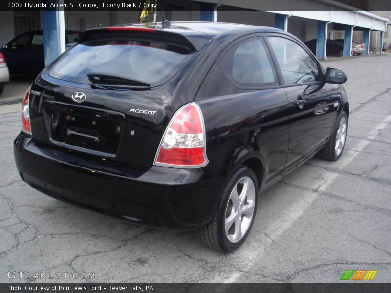 Ebony Black / Gray 2007 Hyundai Accent SE Coupe