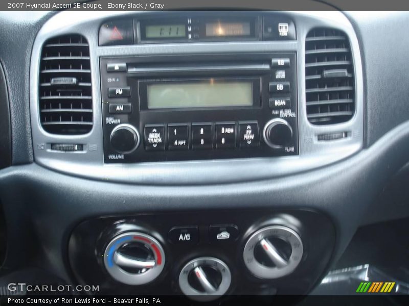 Ebony Black / Gray 2007 Hyundai Accent SE Coupe