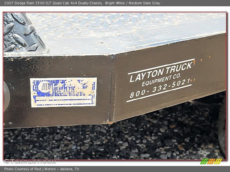Bright White / Medium Slate Gray 2007 Dodge Ram 3500 SLT Quad Cab 4x4 Dually Chassis