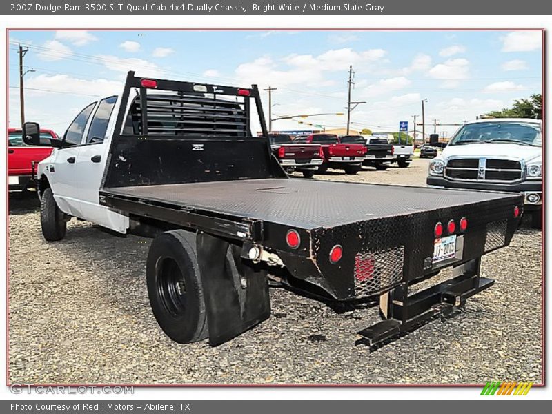 Bright White / Medium Slate Gray 2007 Dodge Ram 3500 SLT Quad Cab 4x4 Dually Chassis