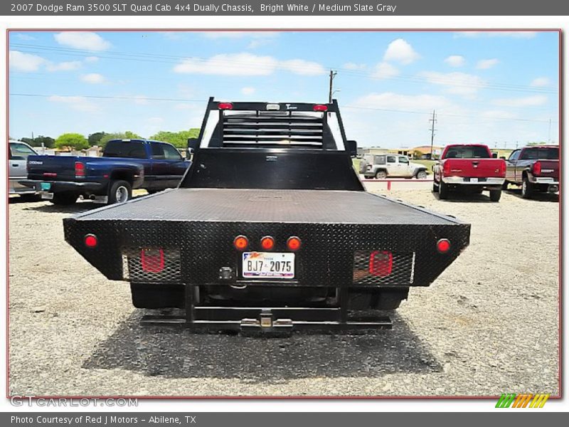 Bright White / Medium Slate Gray 2007 Dodge Ram 3500 SLT Quad Cab 4x4 Dually Chassis