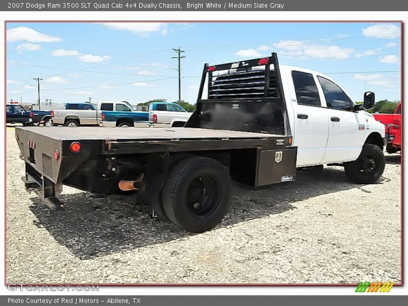 Bright White / Medium Slate Gray 2007 Dodge Ram 3500 SLT Quad Cab 4x4 Dually Chassis