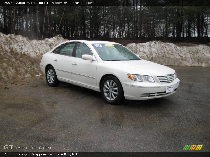 Powder White Pearl / Beige 2007 Hyundai Azera Limited