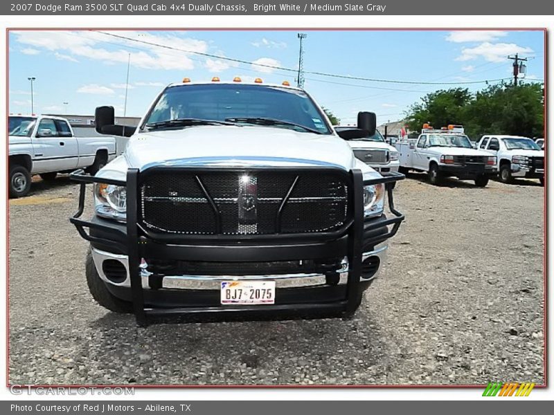Bright White / Medium Slate Gray 2007 Dodge Ram 3500 SLT Quad Cab 4x4 Dually Chassis