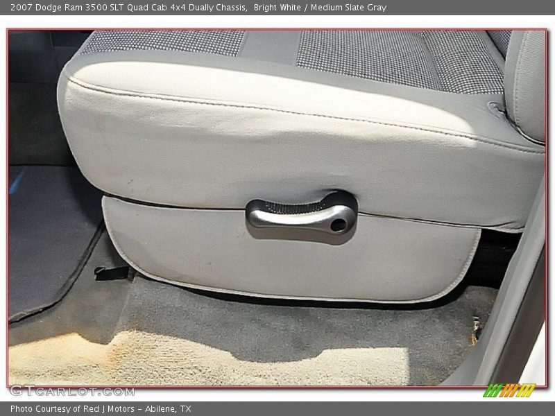 Bright White / Medium Slate Gray 2007 Dodge Ram 3500 SLT Quad Cab 4x4 Dually Chassis