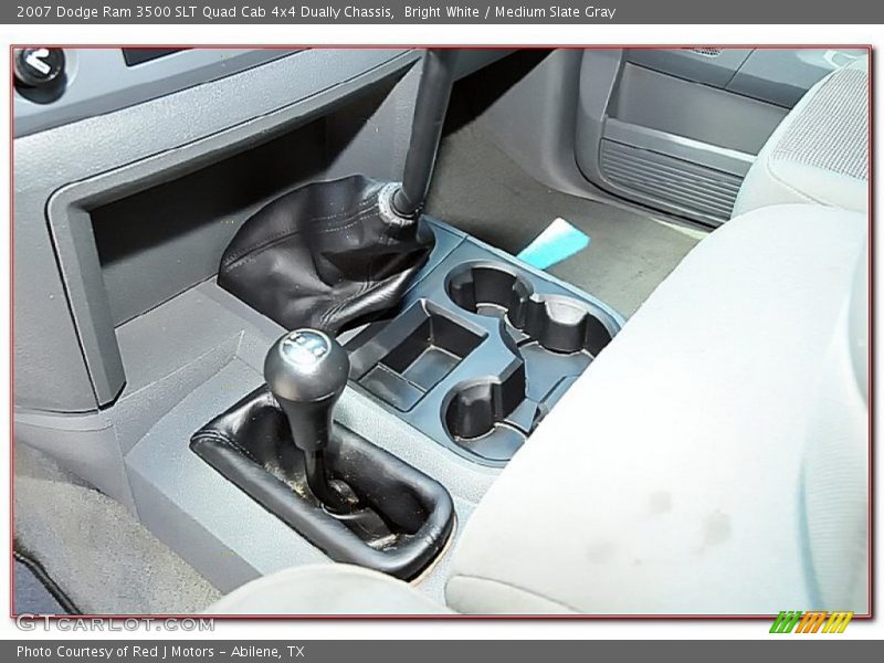 Bright White / Medium Slate Gray 2007 Dodge Ram 3500 SLT Quad Cab 4x4 Dually Chassis