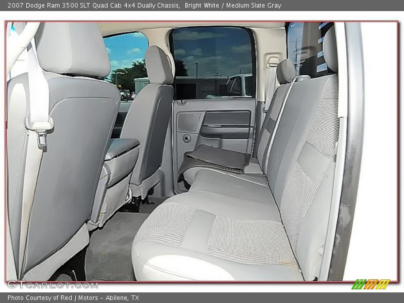 Bright White / Medium Slate Gray 2007 Dodge Ram 3500 SLT Quad Cab 4x4 Dually Chassis