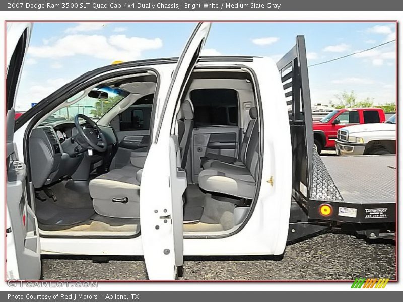 Bright White / Medium Slate Gray 2007 Dodge Ram 3500 SLT Quad Cab 4x4 Dually Chassis