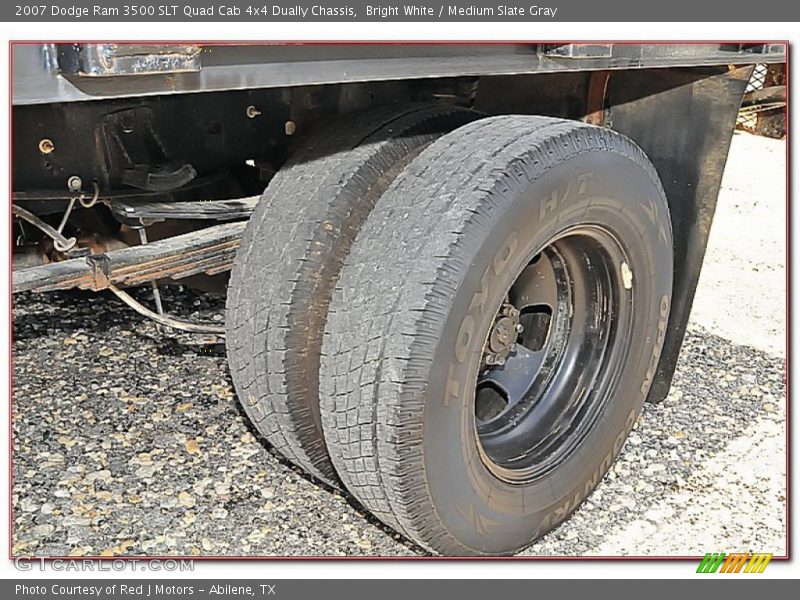 Bright White / Medium Slate Gray 2007 Dodge Ram 3500 SLT Quad Cab 4x4 Dually Chassis