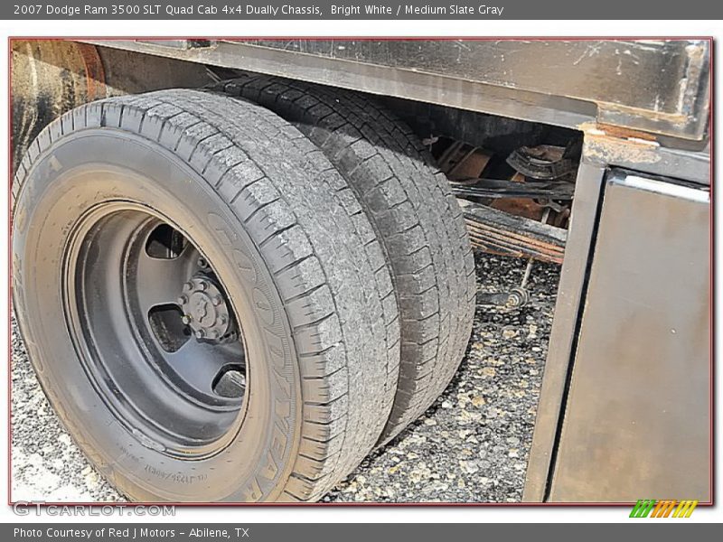 Bright White / Medium Slate Gray 2007 Dodge Ram 3500 SLT Quad Cab 4x4 Dually Chassis