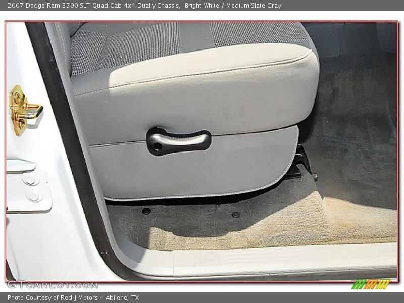 Bright White / Medium Slate Gray 2007 Dodge Ram 3500 SLT Quad Cab 4x4 Dually Chassis