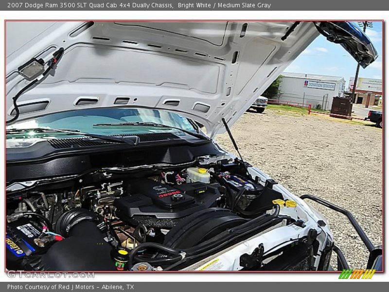 Bright White / Medium Slate Gray 2007 Dodge Ram 3500 SLT Quad Cab 4x4 Dually Chassis