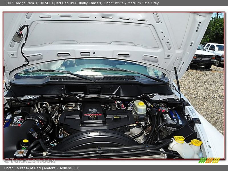 Bright White / Medium Slate Gray 2007 Dodge Ram 3500 SLT Quad Cab 4x4 Dually Chassis
