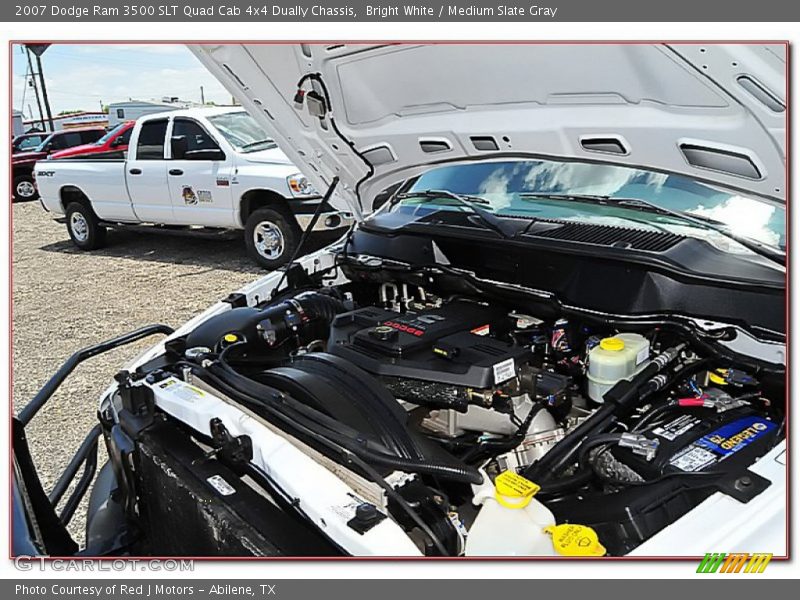 Bright White / Medium Slate Gray 2007 Dodge Ram 3500 SLT Quad Cab 4x4 Dually Chassis