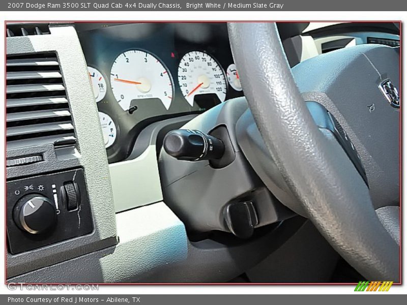 Bright White / Medium Slate Gray 2007 Dodge Ram 3500 SLT Quad Cab 4x4 Dually Chassis