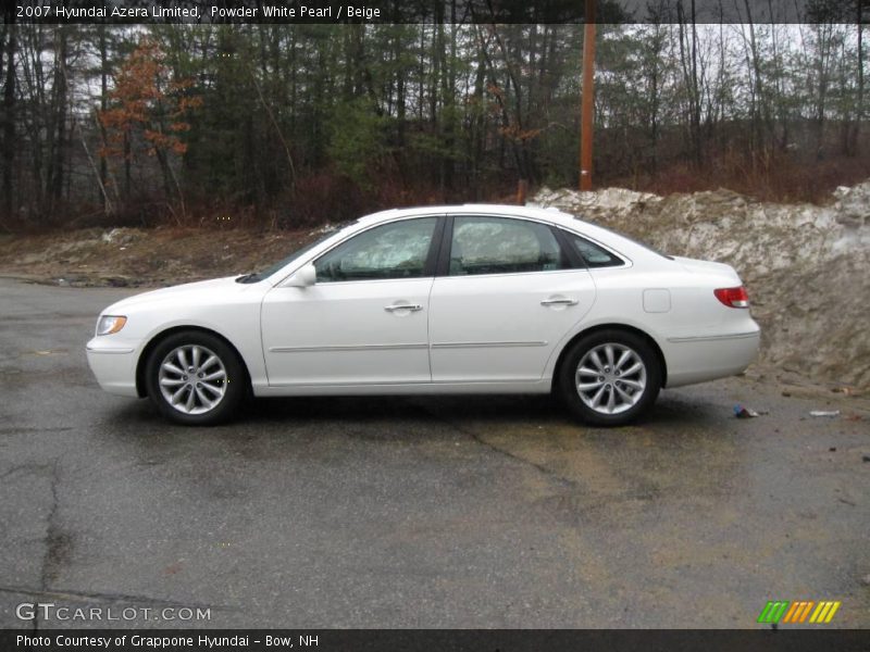 Powder White Pearl / Beige 2007 Hyundai Azera Limited