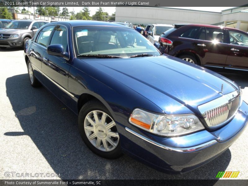 Dark Blue Pearl Metallic / Light Camel 2011 Lincoln Town Car Signature Limited