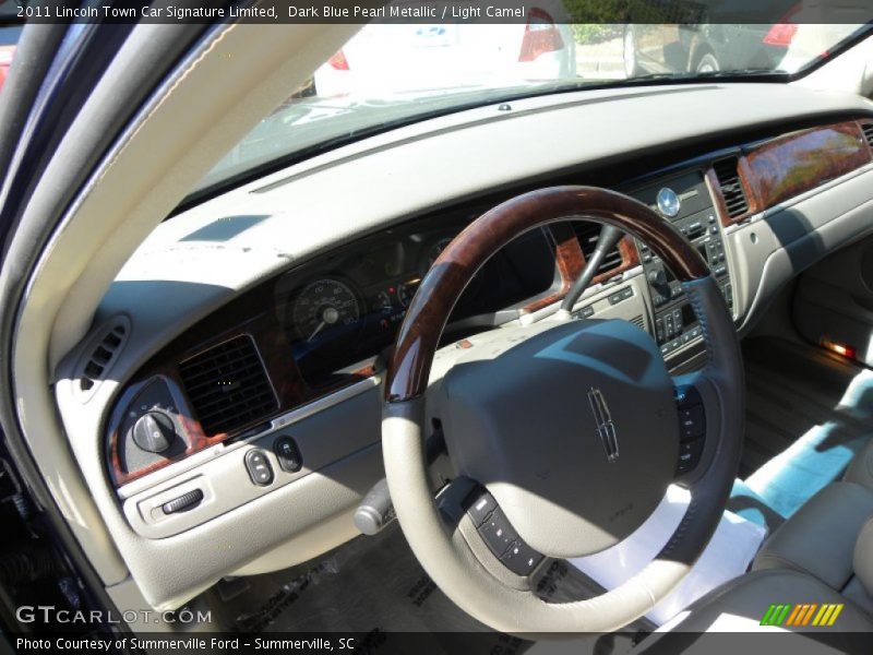 Dark Blue Pearl Metallic / Light Camel 2011 Lincoln Town Car Signature Limited