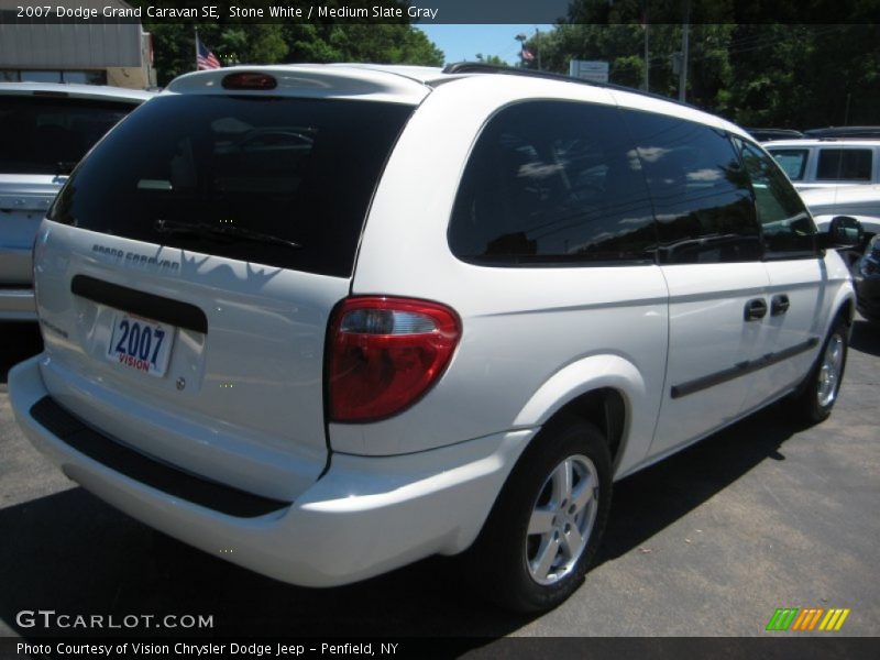 Stone White / Medium Slate Gray 2007 Dodge Grand Caravan SE