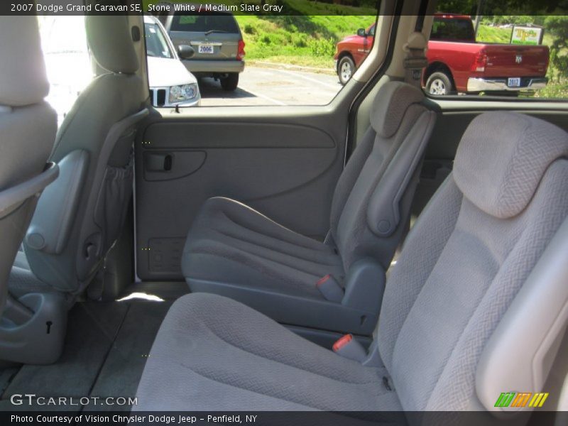 Stone White / Medium Slate Gray 2007 Dodge Grand Caravan SE