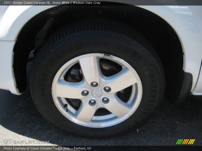 Stone White / Medium Slate Gray 2007 Dodge Grand Caravan SE