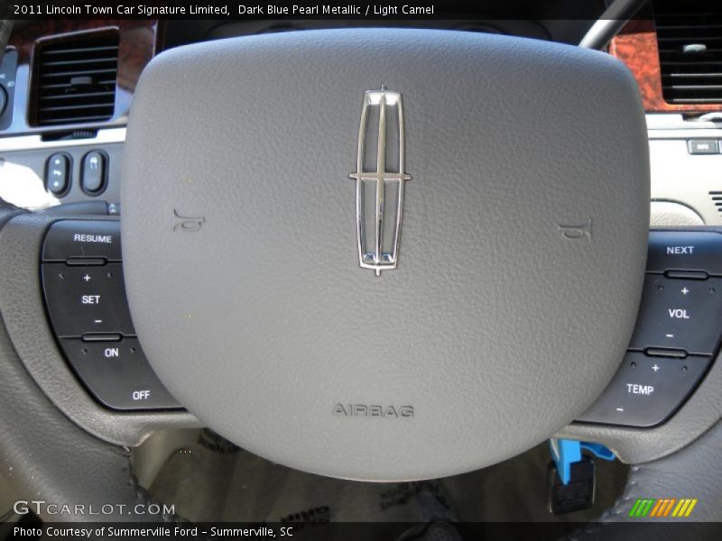Dark Blue Pearl Metallic / Light Camel 2011 Lincoln Town Car Signature Limited