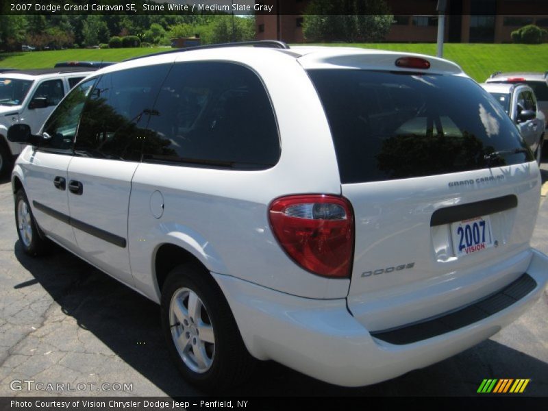 Stone White / Medium Slate Gray 2007 Dodge Grand Caravan SE