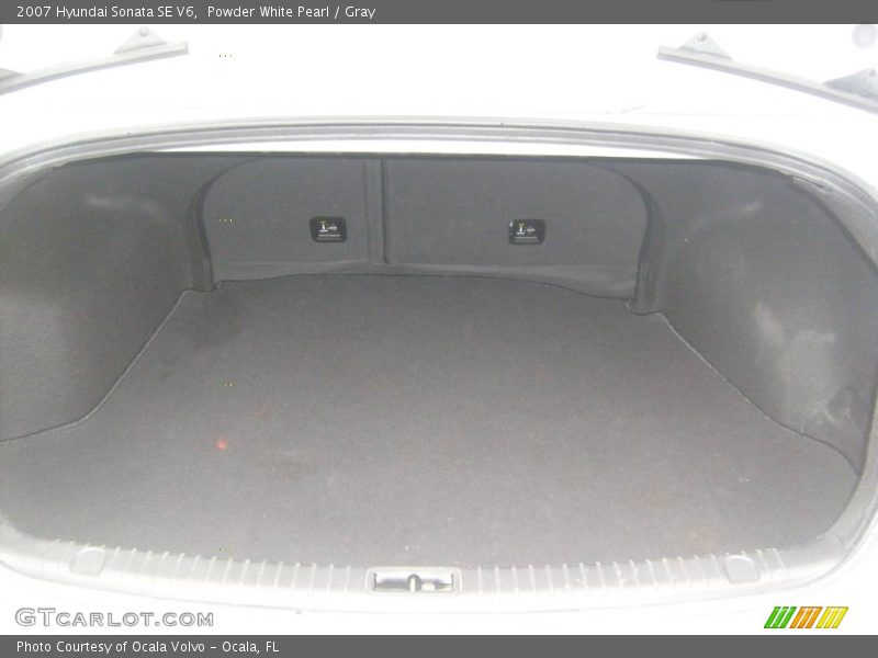 Powder White Pearl / Gray 2007 Hyundai Sonata SE V6