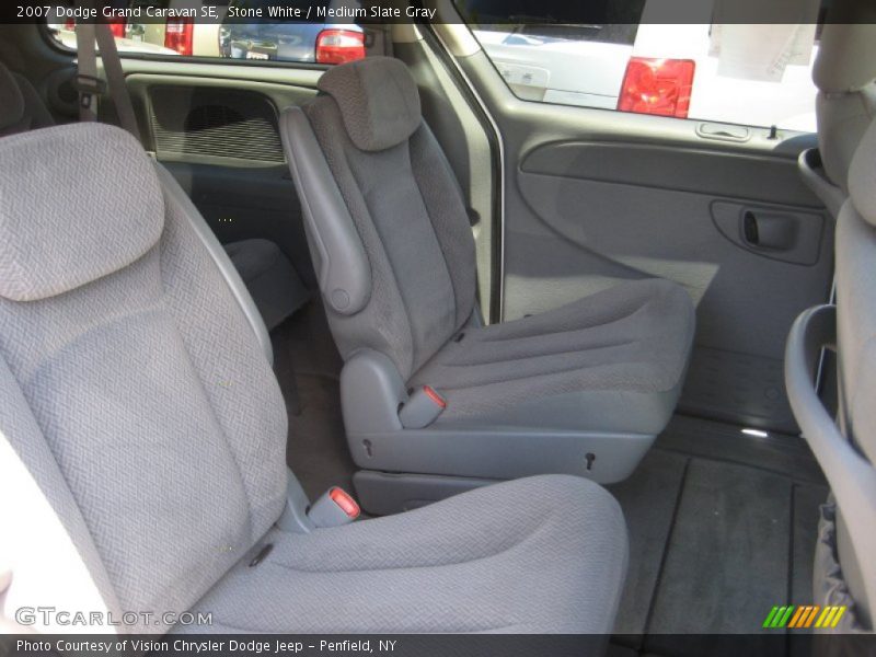 Stone White / Medium Slate Gray 2007 Dodge Grand Caravan SE