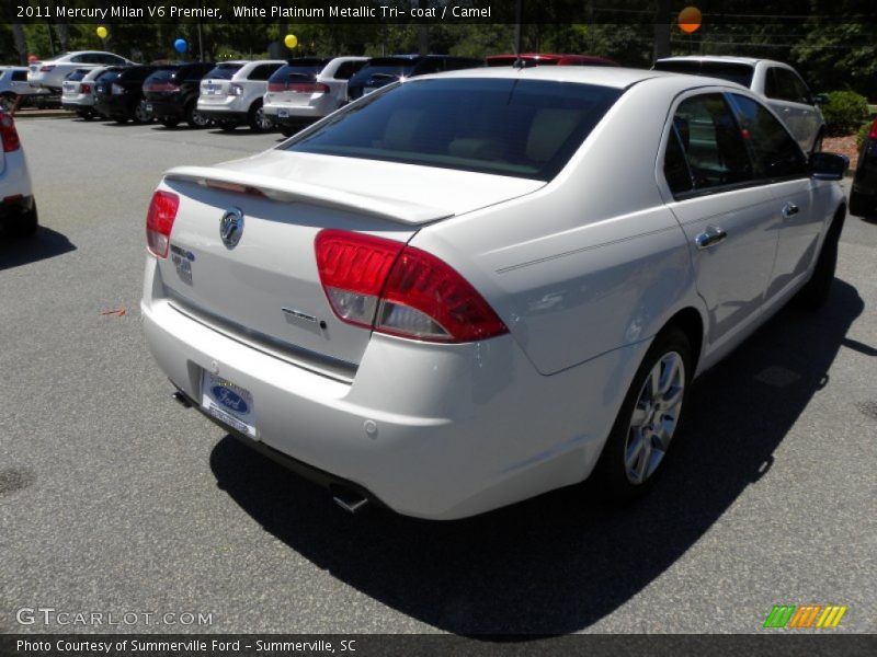 White Platinum Metallic Tri- coat / Camel 2011 Mercury Milan V6 Premier