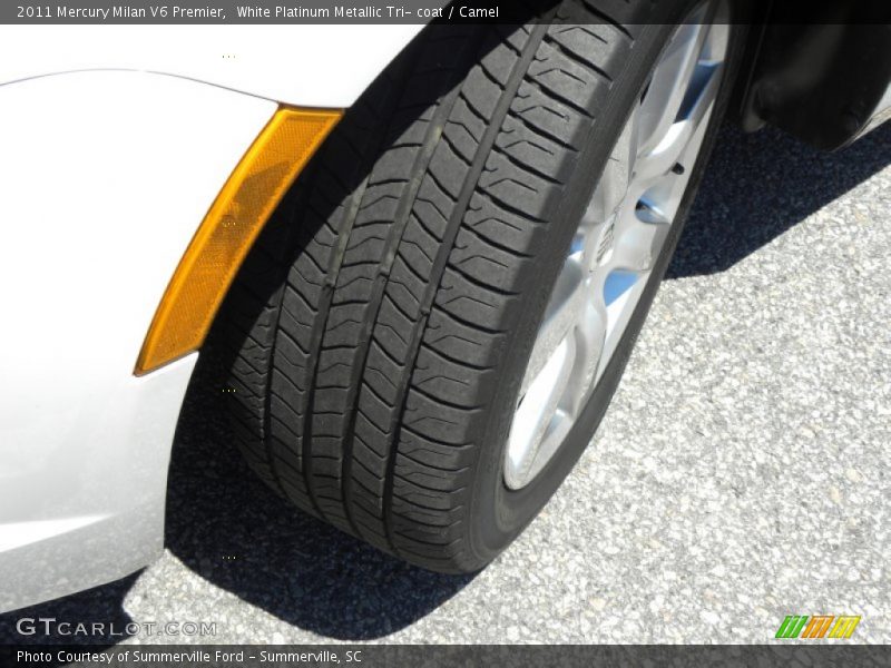 White Platinum Metallic Tri- coat / Camel 2011 Mercury Milan V6 Premier