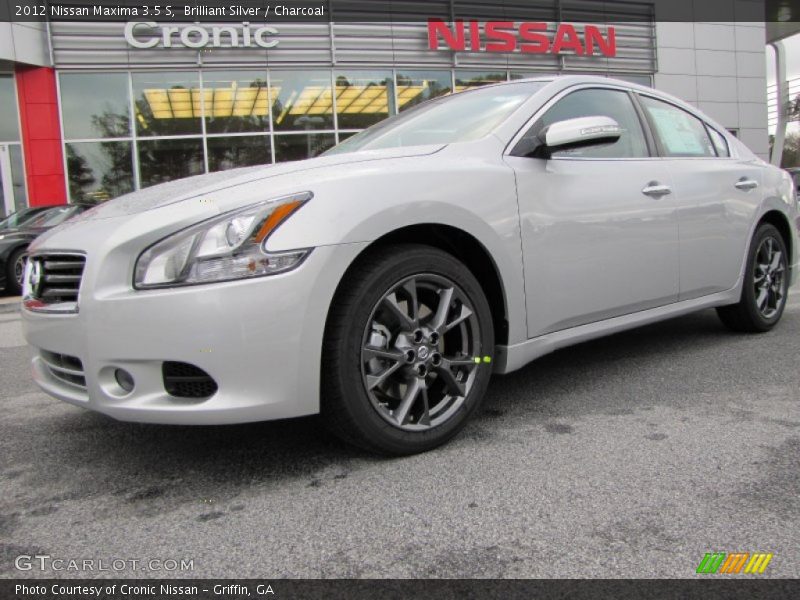 Brilliant Silver / Charcoal 2012 Nissan Maxima 3.5 S
