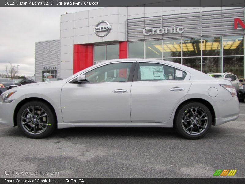 Brilliant Silver / Charcoal 2012 Nissan Maxima 3.5 S