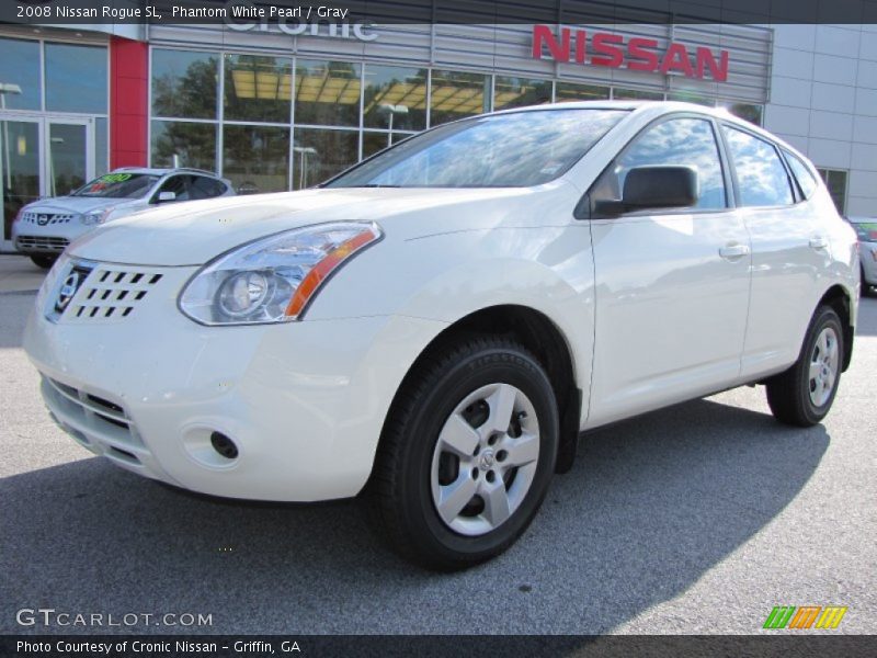 Phantom White Pearl / Gray 2008 Nissan Rogue SL