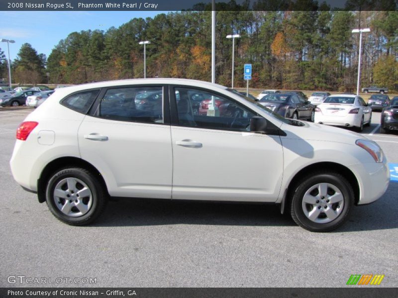 Phantom White Pearl / Gray 2008 Nissan Rogue SL