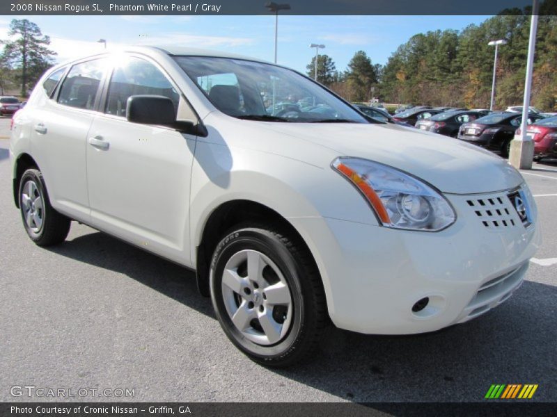 Phantom White Pearl / Gray 2008 Nissan Rogue SL