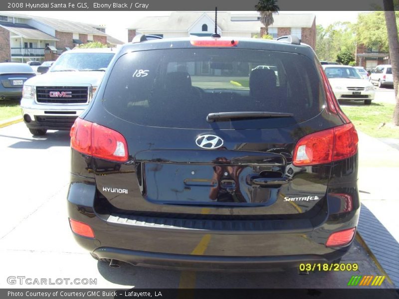 Ebony Black / Gray 2008 Hyundai Santa Fe GLS
