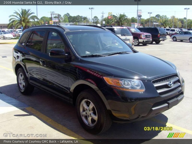Ebony Black / Gray 2008 Hyundai Santa Fe GLS