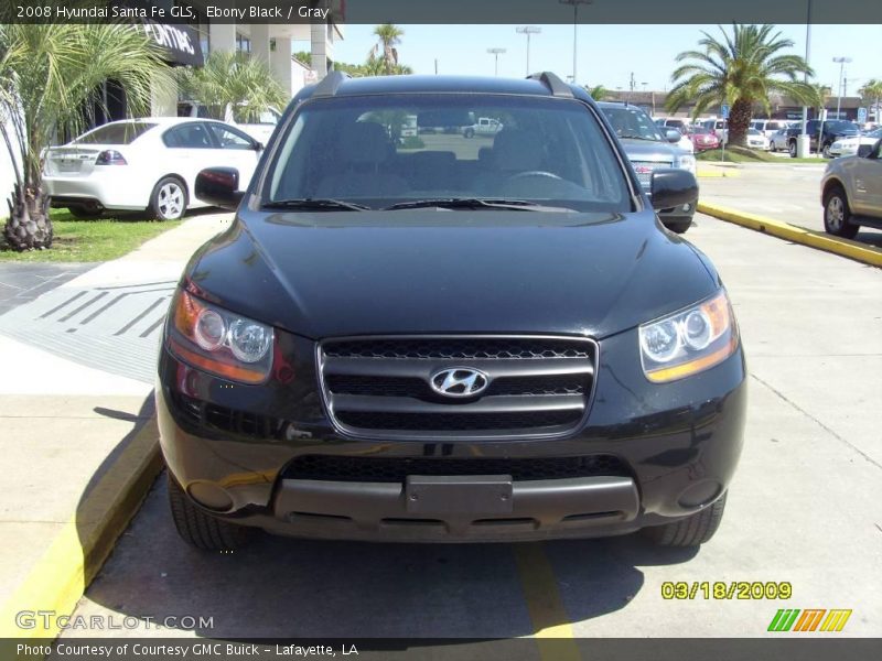 Ebony Black / Gray 2008 Hyundai Santa Fe GLS