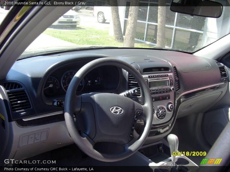 Ebony Black / Gray 2008 Hyundai Santa Fe GLS