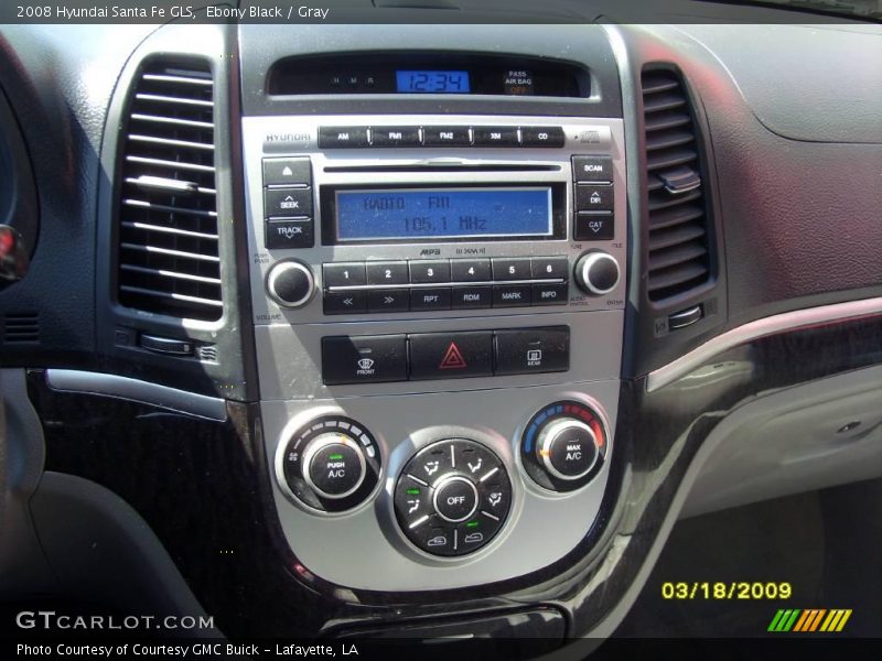 Ebony Black / Gray 2008 Hyundai Santa Fe GLS
