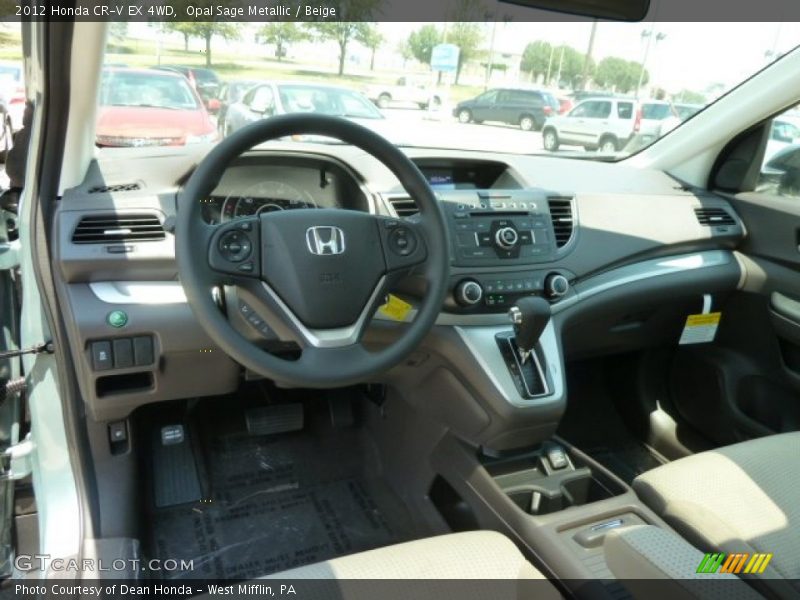 Opal Sage Metallic / Beige 2012 Honda CR-V EX 4WD
