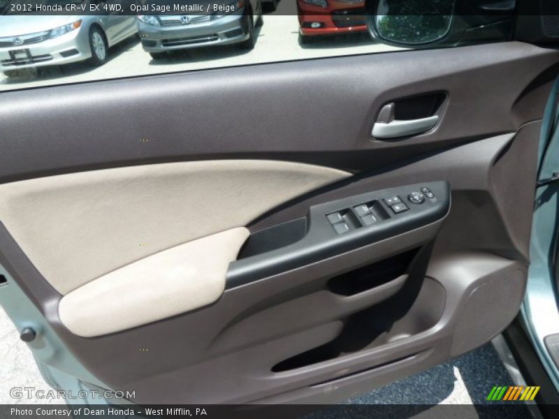 Opal Sage Metallic / Beige 2012 Honda CR-V EX 4WD